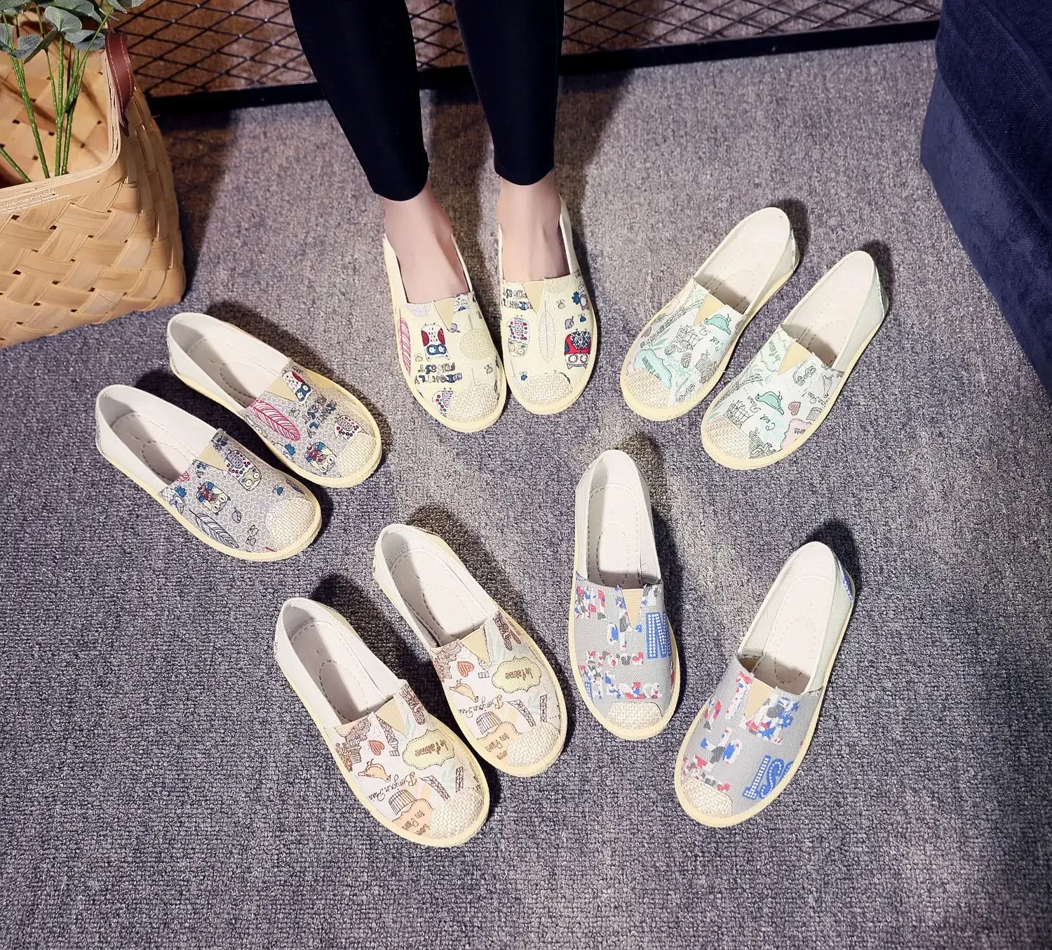 Summer En Flat Women Lightweight Breathable Fisherman Ladies Soft Casual Shoes Slip On Lazy Loafers 2024_voghion.com