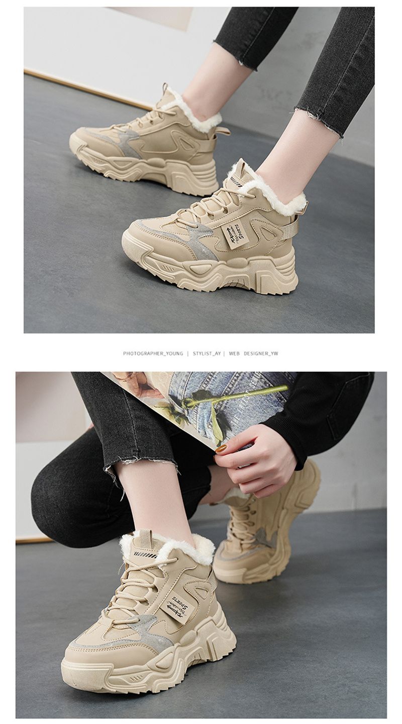 High Top für Frauen 2024 neue Herbst- und Winterbaumwolle koreanische Version All Match Daddy Sport Casual Damenschuhe plus_voghion.com
