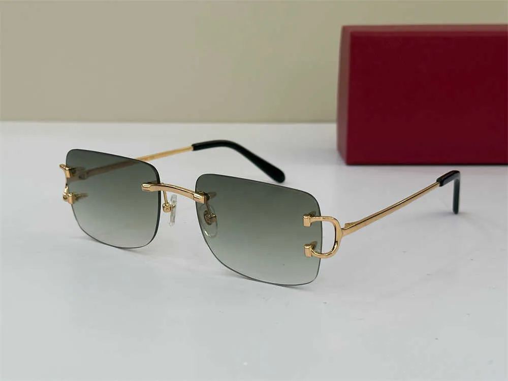 Männer Designer Sonnenbrillen Outdoor Fashion Zonnebril Frauen Vintage Rahmenlose Quadratische Kleine Randlose Brille Antireflex_voghion.com