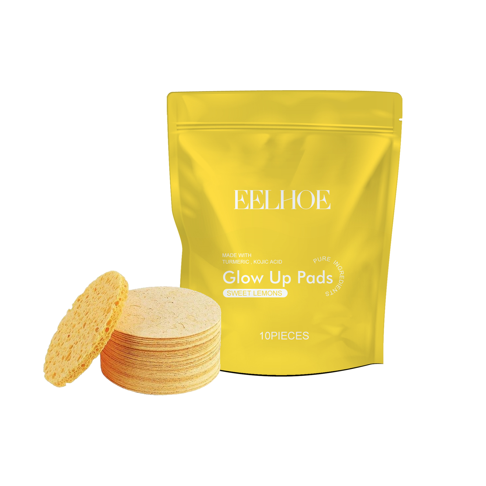 Eelhoe Turmeric Cleansing Pad Deeply Cleanses Skin, Removes Dirt, Controls Oil And Softens Exfoliated And Tender Ski_voghion.com