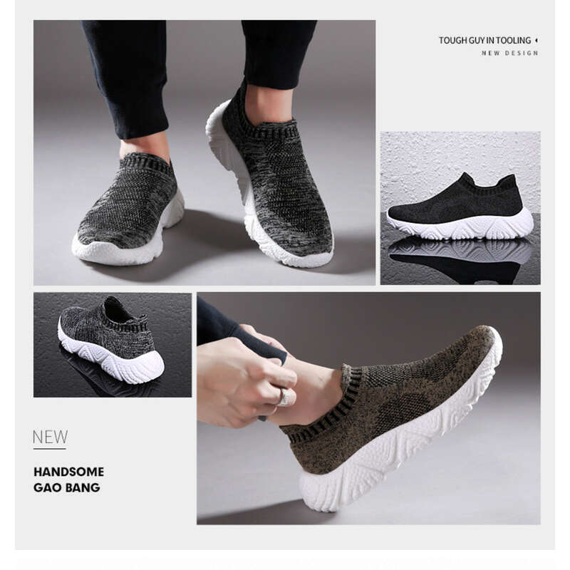 Ultra leggero, sensazione di passo ultra morbida, rivestimento della suola popcorn, calzini elastici in rete, scarpe sportive per il tempo libero, scarpe da passeggio da uomo_voghion.com