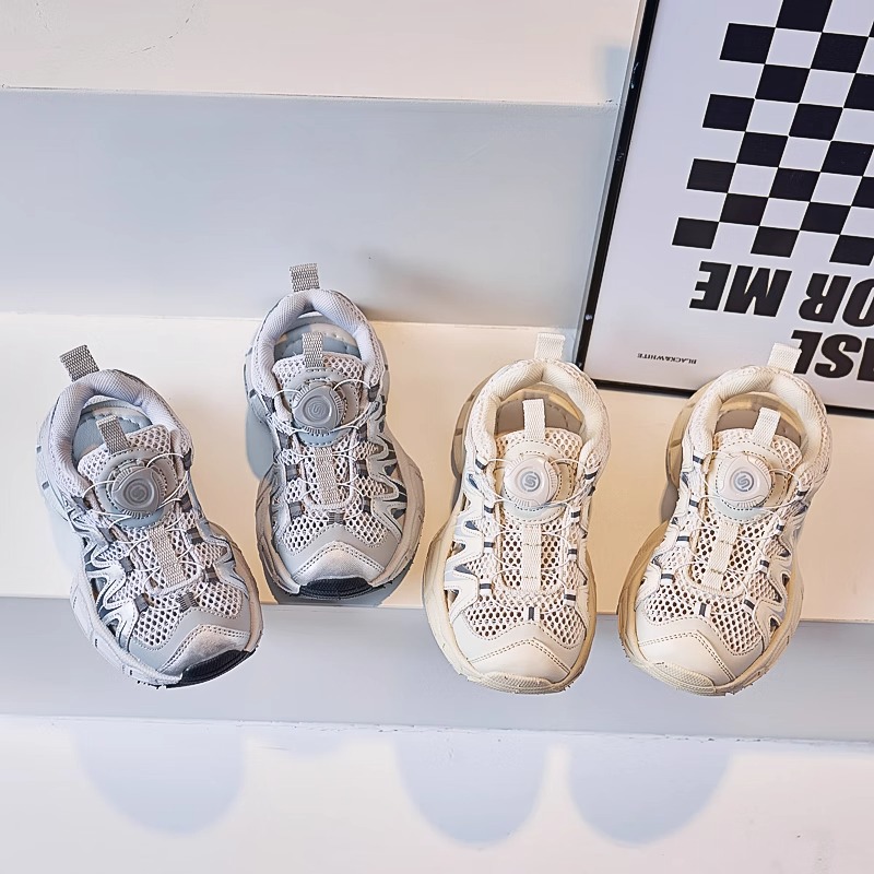 Sandali per bambini 2024 estate nuovi ragazzi traspirante singolo maglia cava ragazze scarpe sportive casual leggere_voghion.com