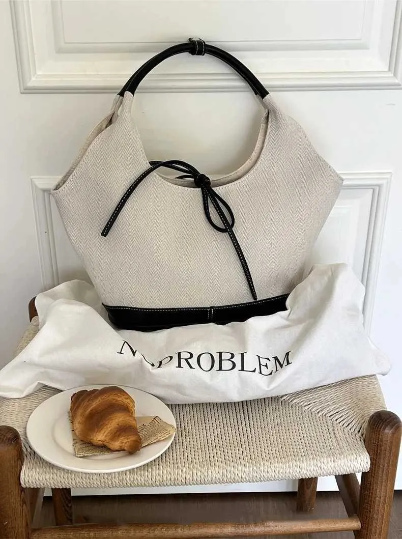 Vintage canvas schoudertas dames grote hobo tas handtas_voghion.com