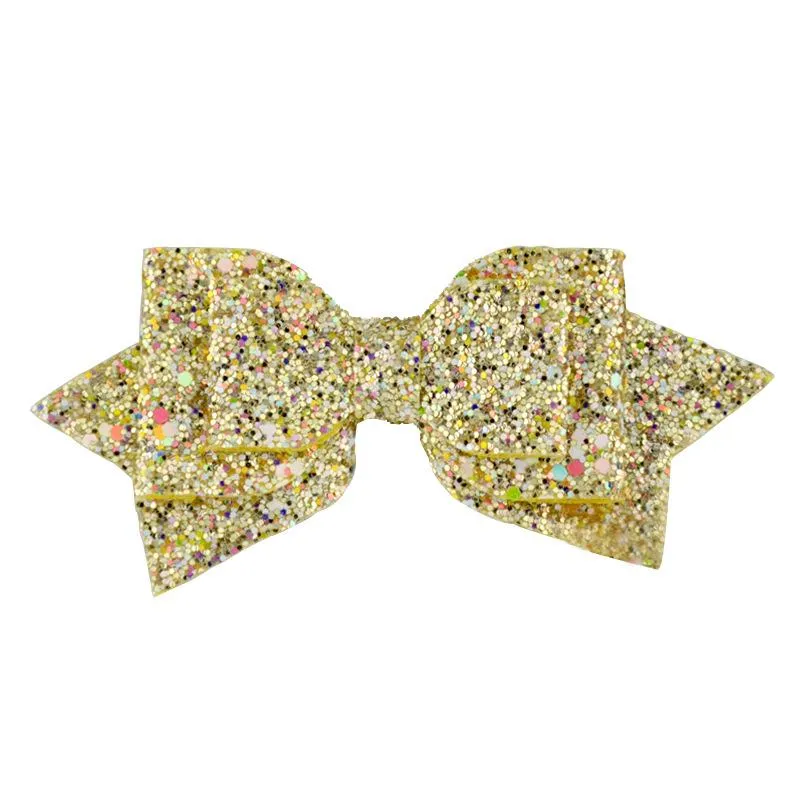 15 teil/los Nette Pailletten Mini Bogen Regenbogen Glitter Kleines Mädchen Haar Clip Handgemachte Glanz_voghion.com