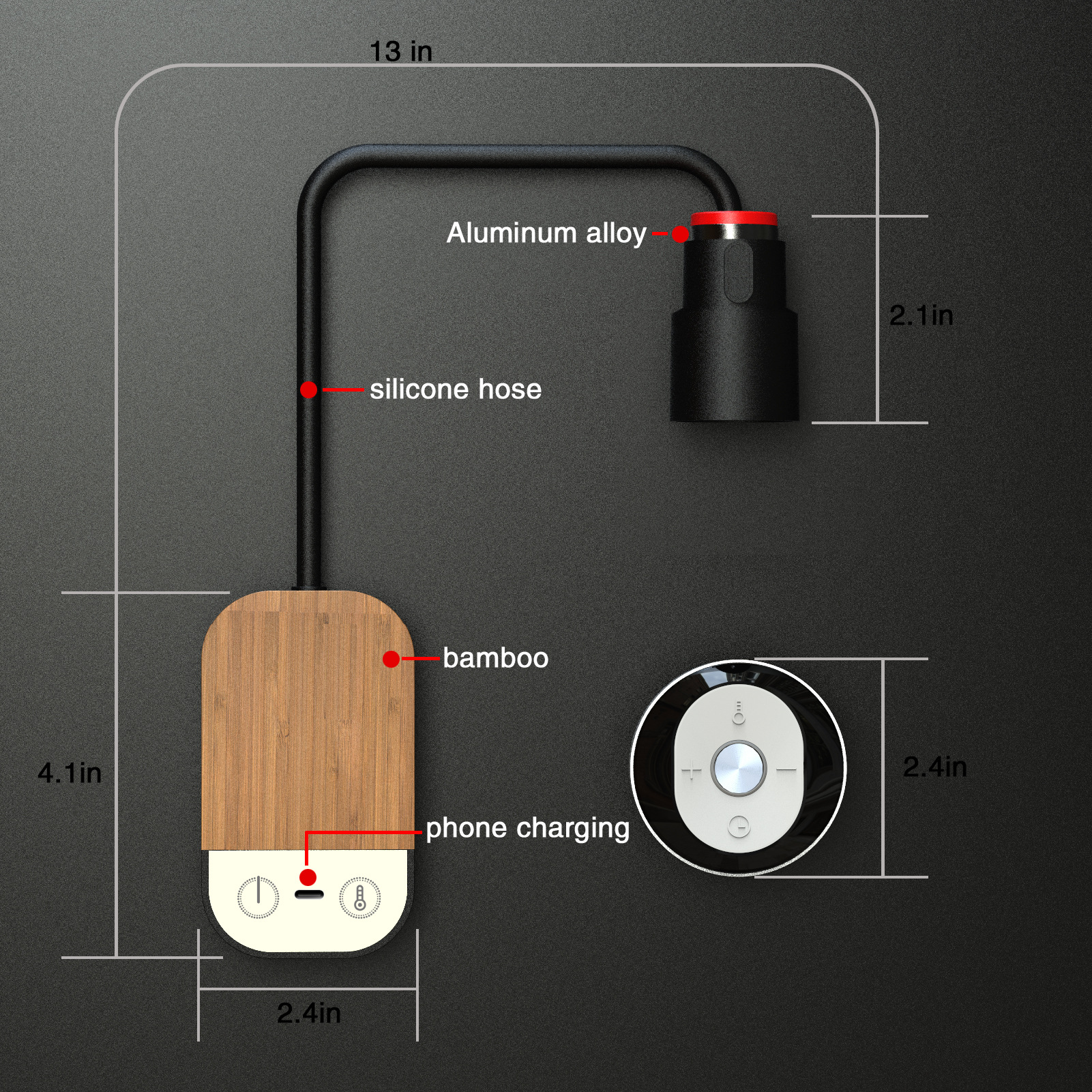 LED öökapp , silmade kaitse magnetimemisega öövalgusti multifunktsionaalne seinalamp üliõpilaste ühiselamu õppimiseks/lugemiseks_voghion.com