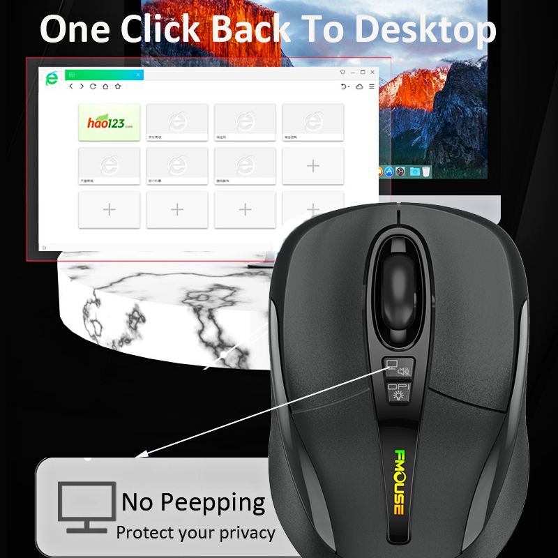 Multi-Function Bluetooth 2.4G Wireless Mouse One-Click To Desktop Type-C Rechargeable Mute Silent RGB Backlight Mice 2400DPI_voghion.com