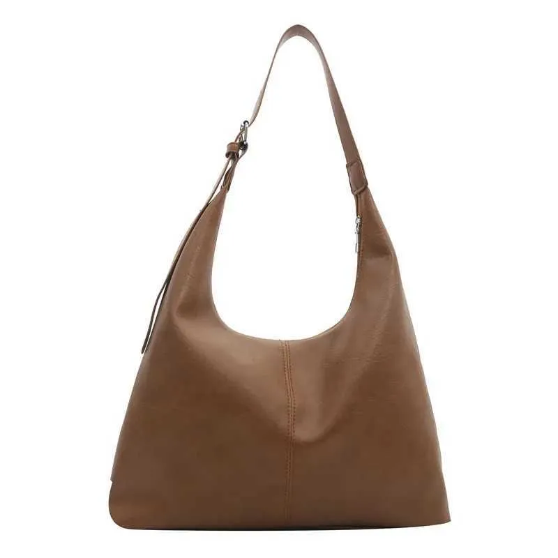 PU Material Fashionable WOMENS Large Capacity Daily Commuting Shoulder Bag Simple and Casual Handba241108_voghion.com