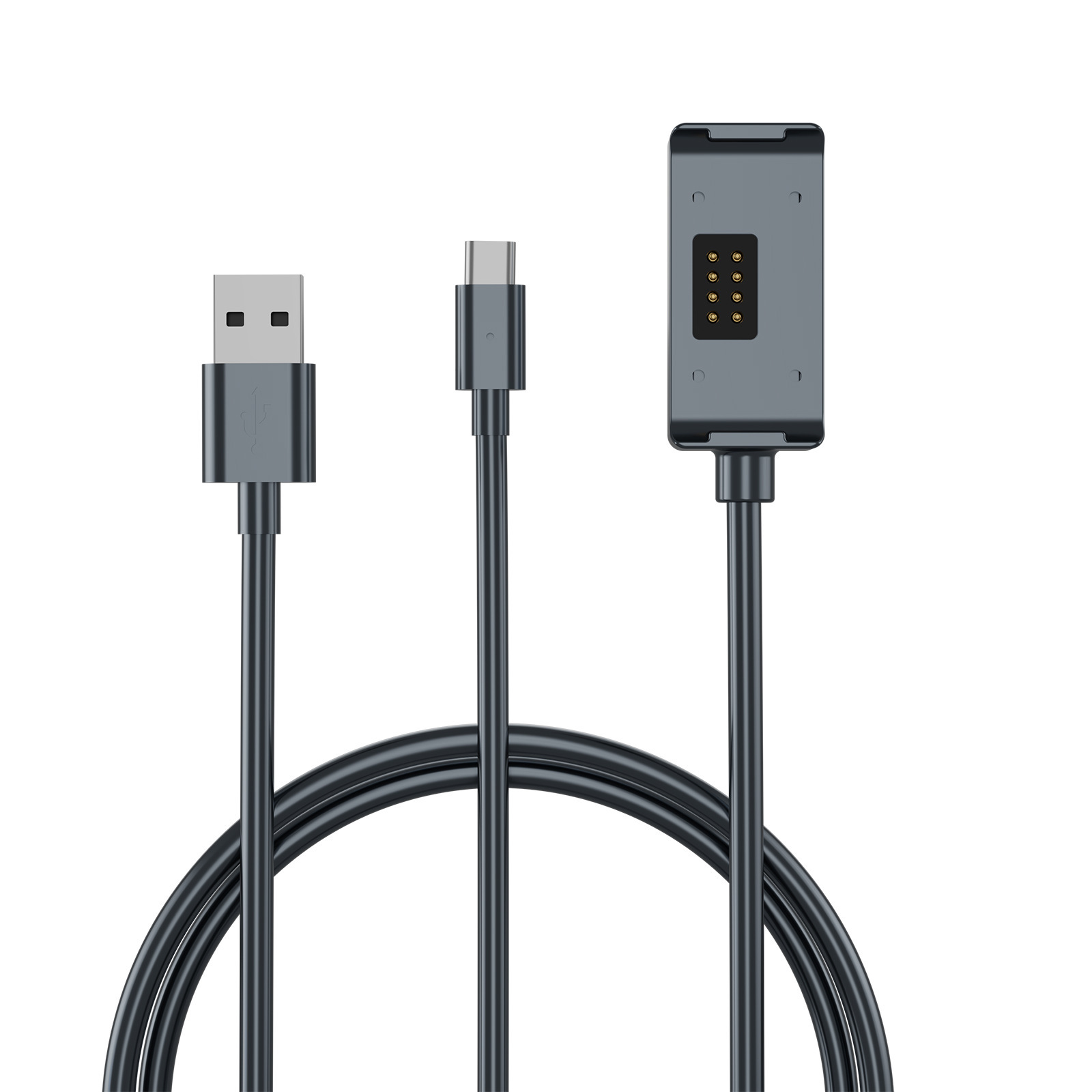 2 v 1 Inteligentní rychlonabíjecí kabel s magnetickou základnou typu C pro přenos dat pro kameru DJI Action 2 s dvojitou obrazovkou a napájením_voghion.com