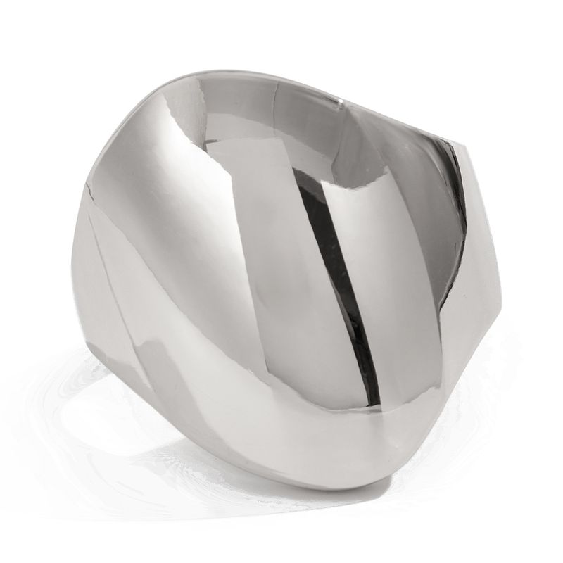 Braccialetto con doppio anello con specchio geometrico esagerato alla moda e design aperto Sense Hug_voghion.com