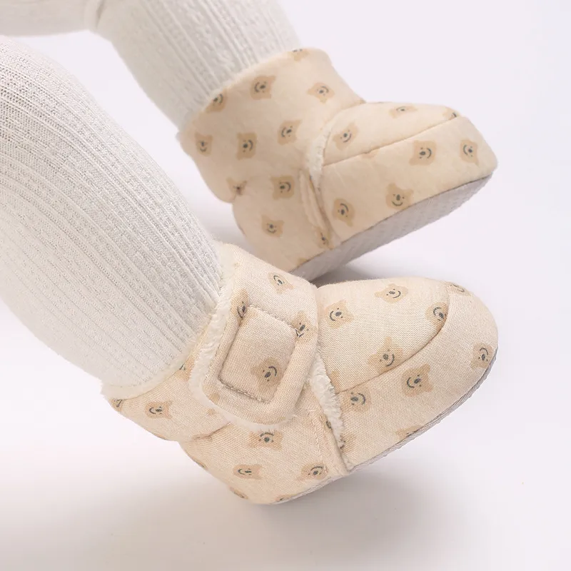Moderiktiga baby- och spädbarnssöta mjuka tecknade bomullsskor för småbarn Littlesprouts första gångskor för nyfödda små barn_voghion.com