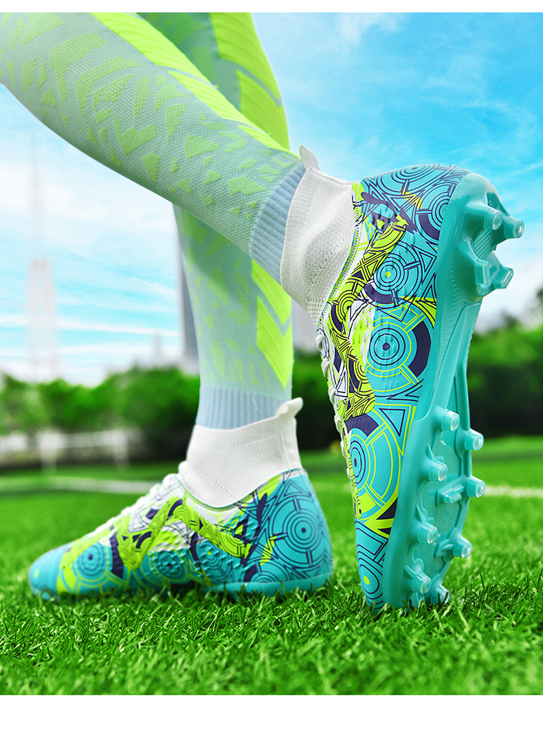 Sapatos de futebol ao ar livre Tênis masculinos Botas de futebol Adolescentes Adultos Crianças Chuteiras Antiderrapantes Ultraleve Unissex Turf Futsal_voghion.com