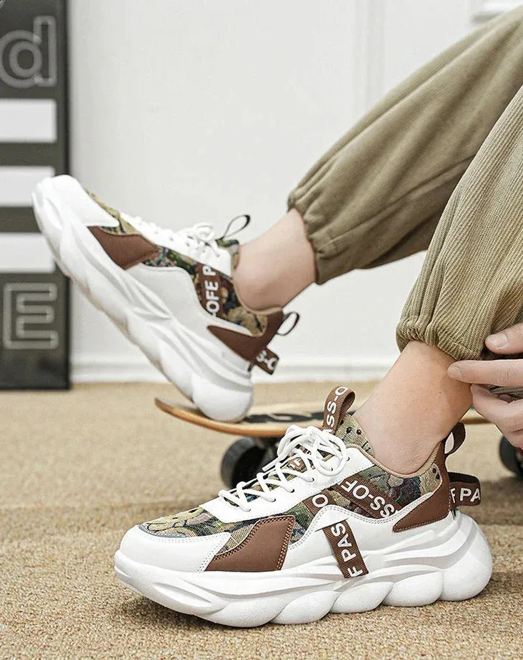 Sports Thick Platform Casual Men's Trainers For Daily Comfort_voghion.com