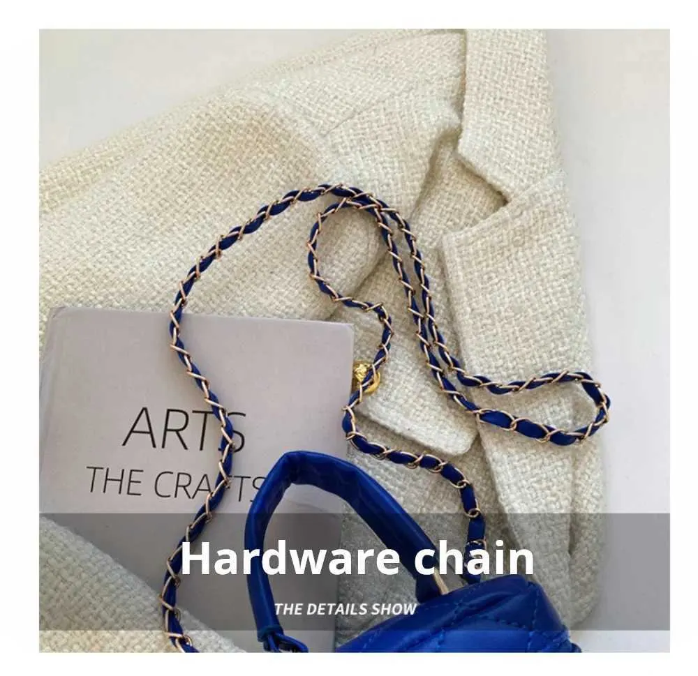 Gesteppte Mini Umhängetasche Mit Kette Und Karomuster Handtasche_voghion.com