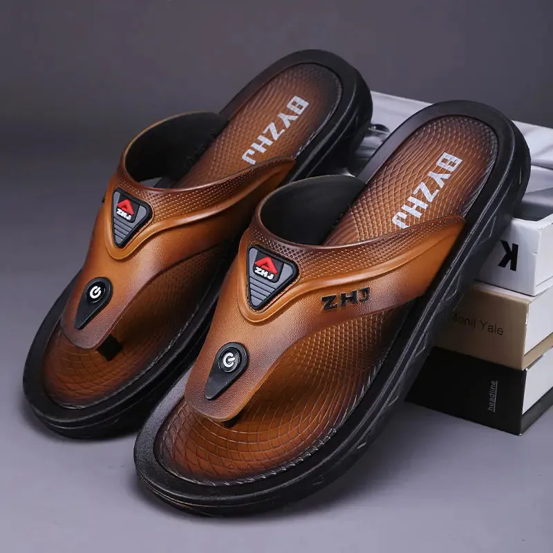 Men's Platform Beach Sandals Indoor Outdoor Walking Slippers_voghion.com