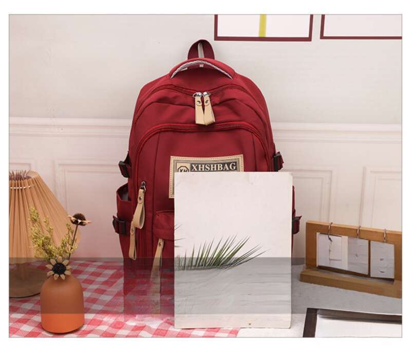 Korean Version Of Large-capacity Simple Color Solid Middle School Students, College Students Backpacks_voghion.com