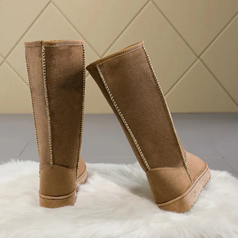 Damen Schneestiefel Klassisch Wasserdicht Echtleder Mit Fellfutter_voghion.com