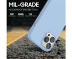 For IPhone 13 Pro Silicone Case With Screen Protector & Camera Lens Protector [Set Of 3] 360 Protection Pack For IPhone 13 Pro 6.1", Light Blue_voghion.com