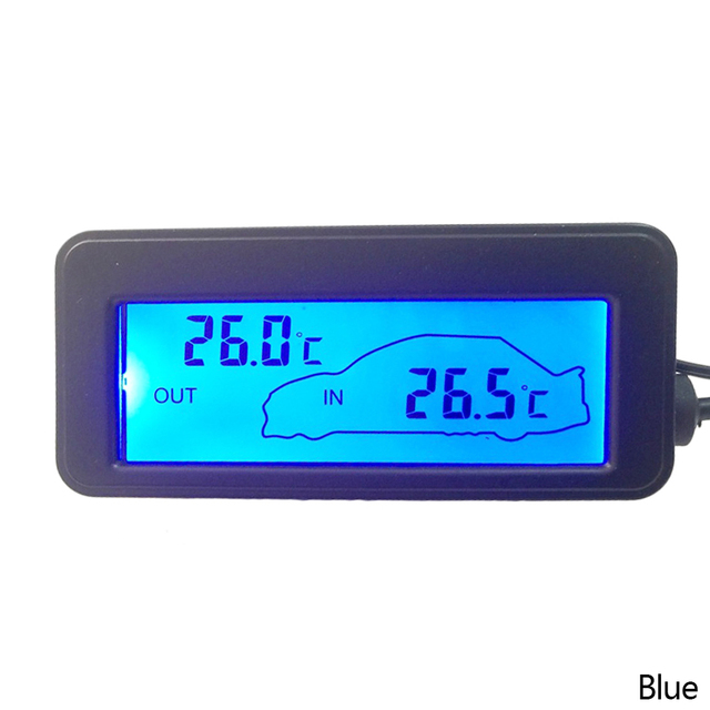 12 V-os mini hőmérséklet-érzékelő LCD autós digitális hőmérő automatikus hőmérséklet beltéri kültéri mérőműszer 1,5 m-es kábellel_voghion.com
