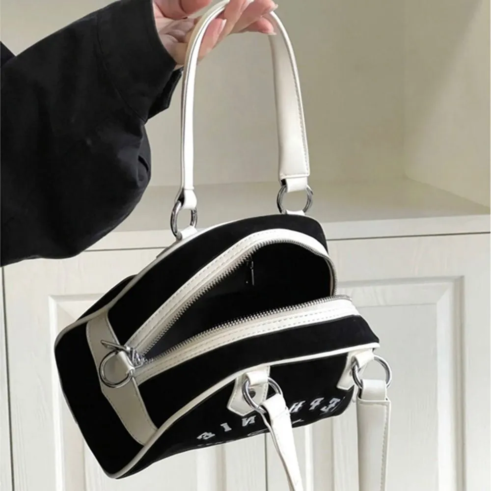 Tragbare Leder Boston Wildleder Einfarbig PU Bowling Große Kapazität Veet Baseball Tasche Reise_voghion.com