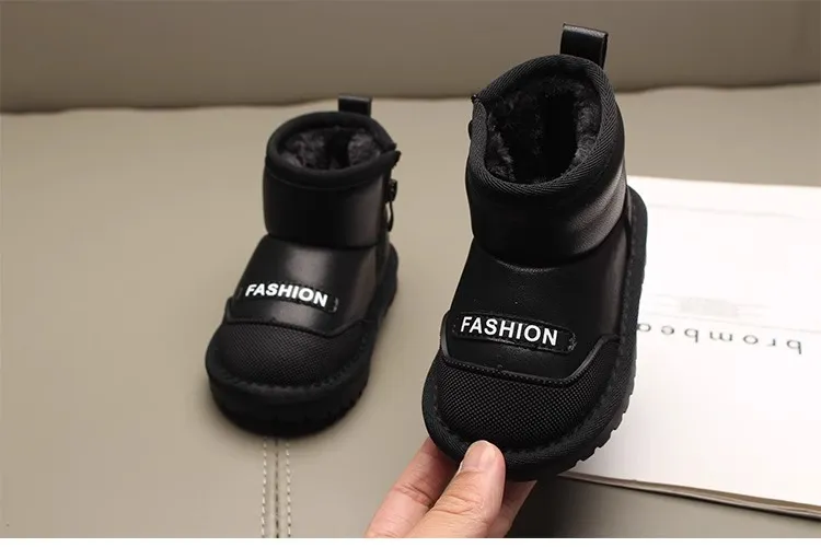 Bottes de neige pour enfants, nouvelle collection hiver 2025, courtes chevilles, Happysteps, antidérapantes, épaisses, en peluche, en caoutchouc, pour tout-petits, pour garçons_voghion.com