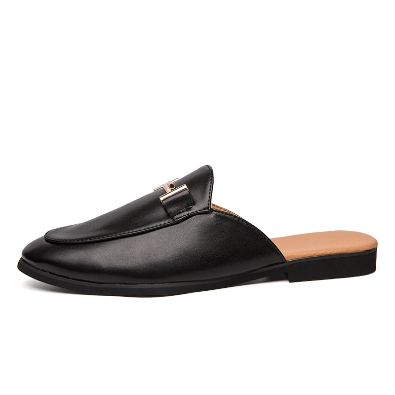 P7 YEINSHAARS Designer Slipon Männer Casual Schuhe Luxus Marke Hohe Qualität Echtes Leder Slipper Slipper Sommer Halb Schuhe Für Männer_voghion.com