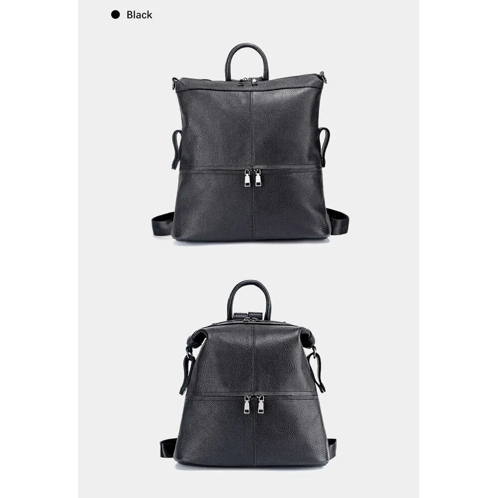 Zaino da viaggio classico in vera pelle da donna Zency, grande capacità, per iPad, A4, laptop, borsa a tracolla da donna con_voghion.com