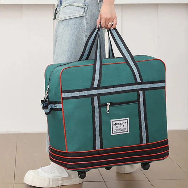 Faltbare Lage Taschen mit Großen Wasserdicht Erweiterbar Lages Pack Handtasche Unisex Universal Reisetasche auf Rädern XM133_voghion.com