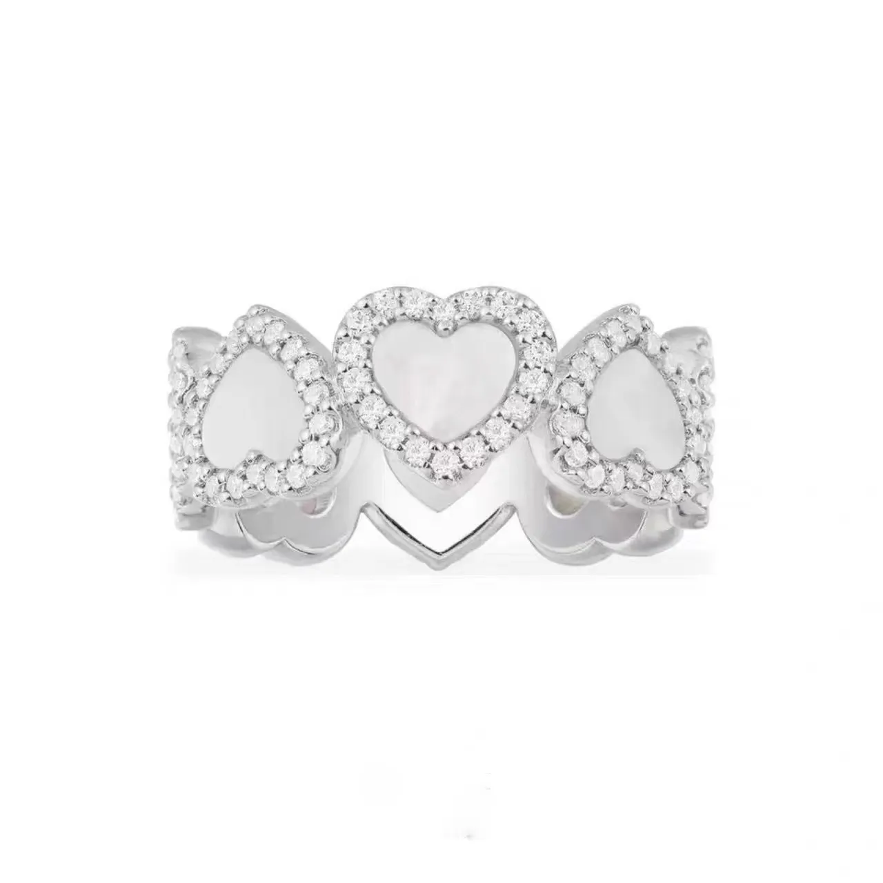 Une marque amour coeur bracelet concepteur pour les femmes charme perle élégant coeurs roses diamant turquie cohérent tennis ongles_voghion.com