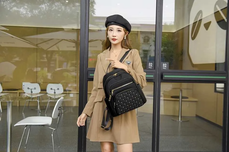 Designer Damen Oxford Rucksack Für Freizeit Und Reise Backpack_voghion.com