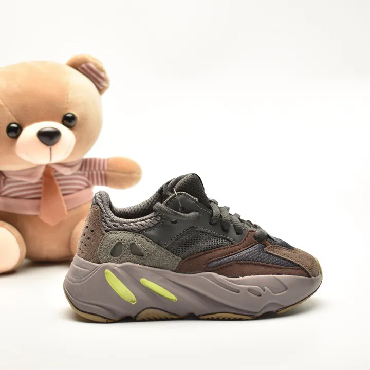 Children 700 Kids Shoes V1 Infants Wave Runner Boys Girls Black Grey Sneaker Little Boy Skeleton Baby Outdoor Designer_voghion.com