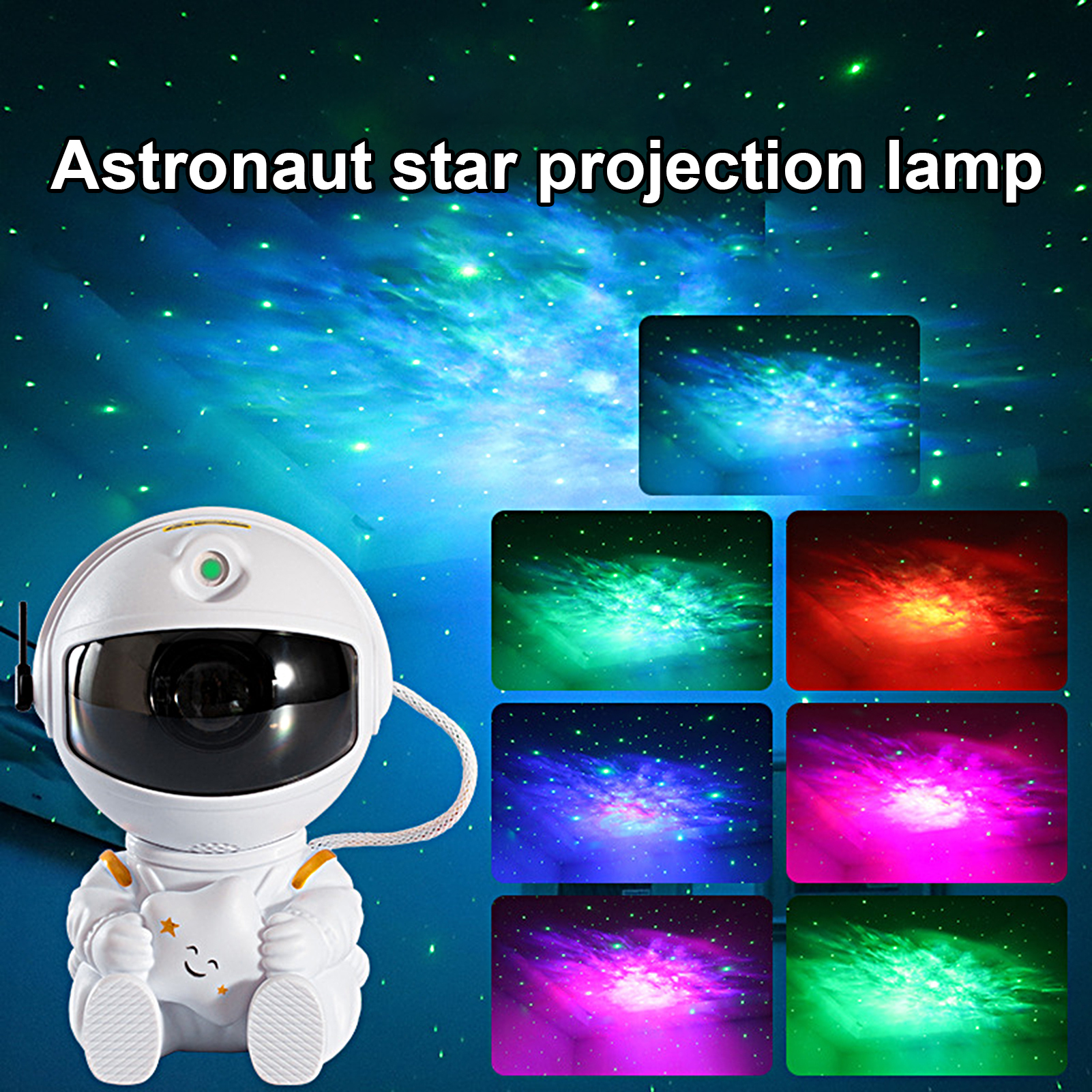 Ruixingst lampe de Projection ciel étoilé galaxie étoiles lampe à LED décoration de chambre astronaute projecteur étoile veilleuse cadeau d'anniversaire