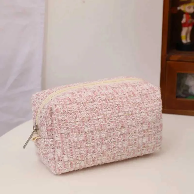 Fashionable womens clutch makeup cosmetic large capacity portable travel toilet storage bag student pencil case Y241023_voghion.com