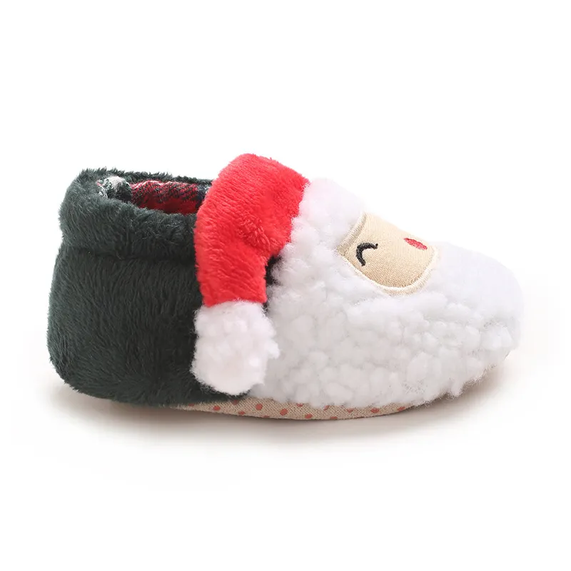 Vauvan talvi lumikengät söpö sarjakuva joulupukki lasten Littlesprouts vauvan pojille ja tytöille sopivat joulukengät_voghion.com