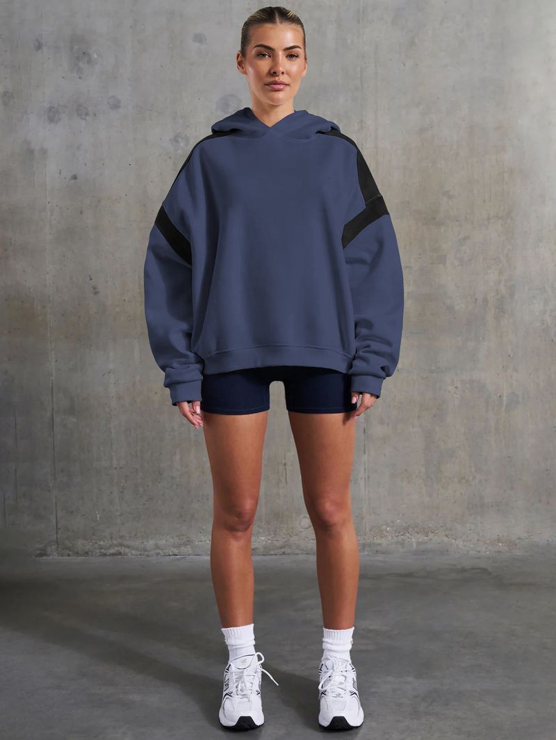 Women's Clothing contrast color drop shoulder high-end_voghion.com