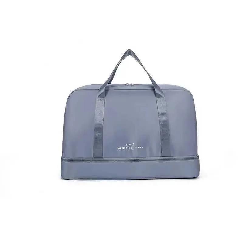 Travel Waterproof Duffel Gym Weekender Carry on Overnight for Women with Trolley Sleeve Wet PocketC241116_voghion.com