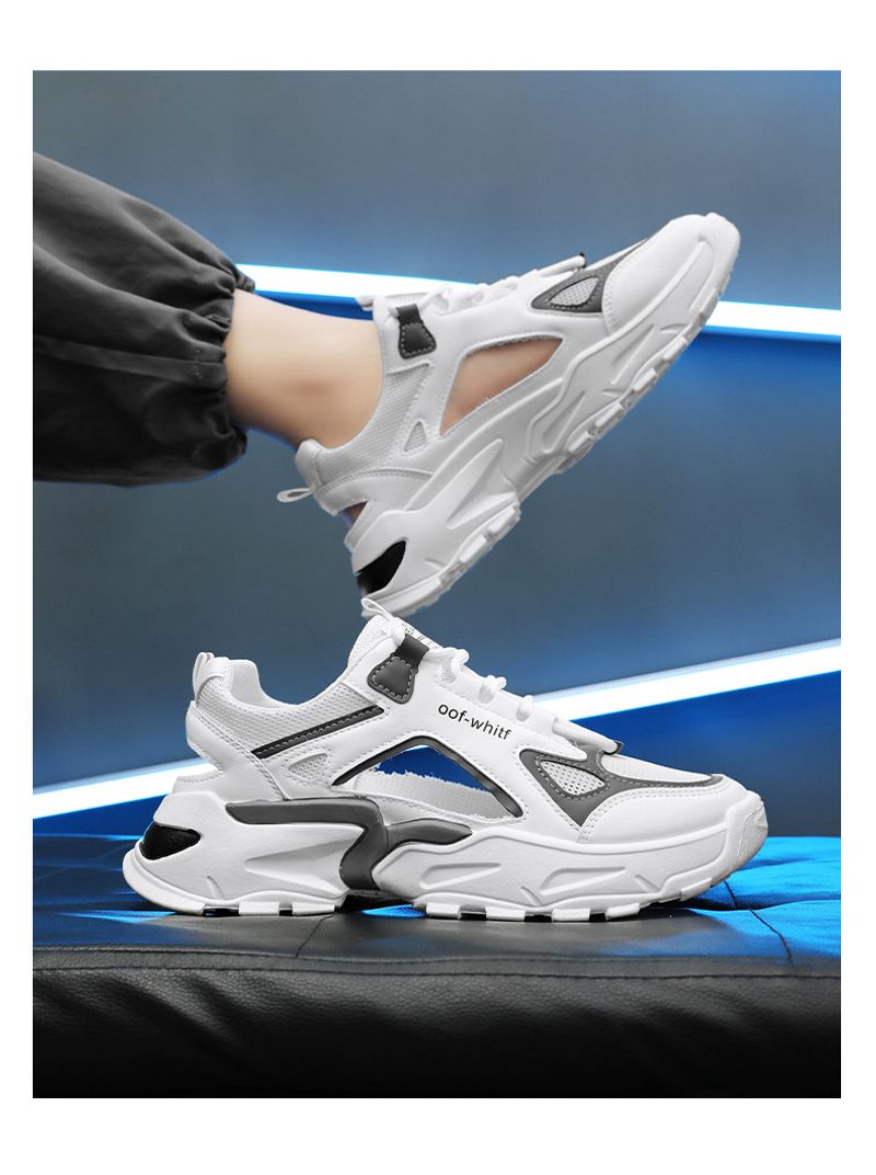 Sandalen Hären am Summer, atmungsaktiv, Outdoor, rutschfest, ausgehöhlt Casual Sports, Papp fir Teenager, déck Sohlen, séier_voghion.com