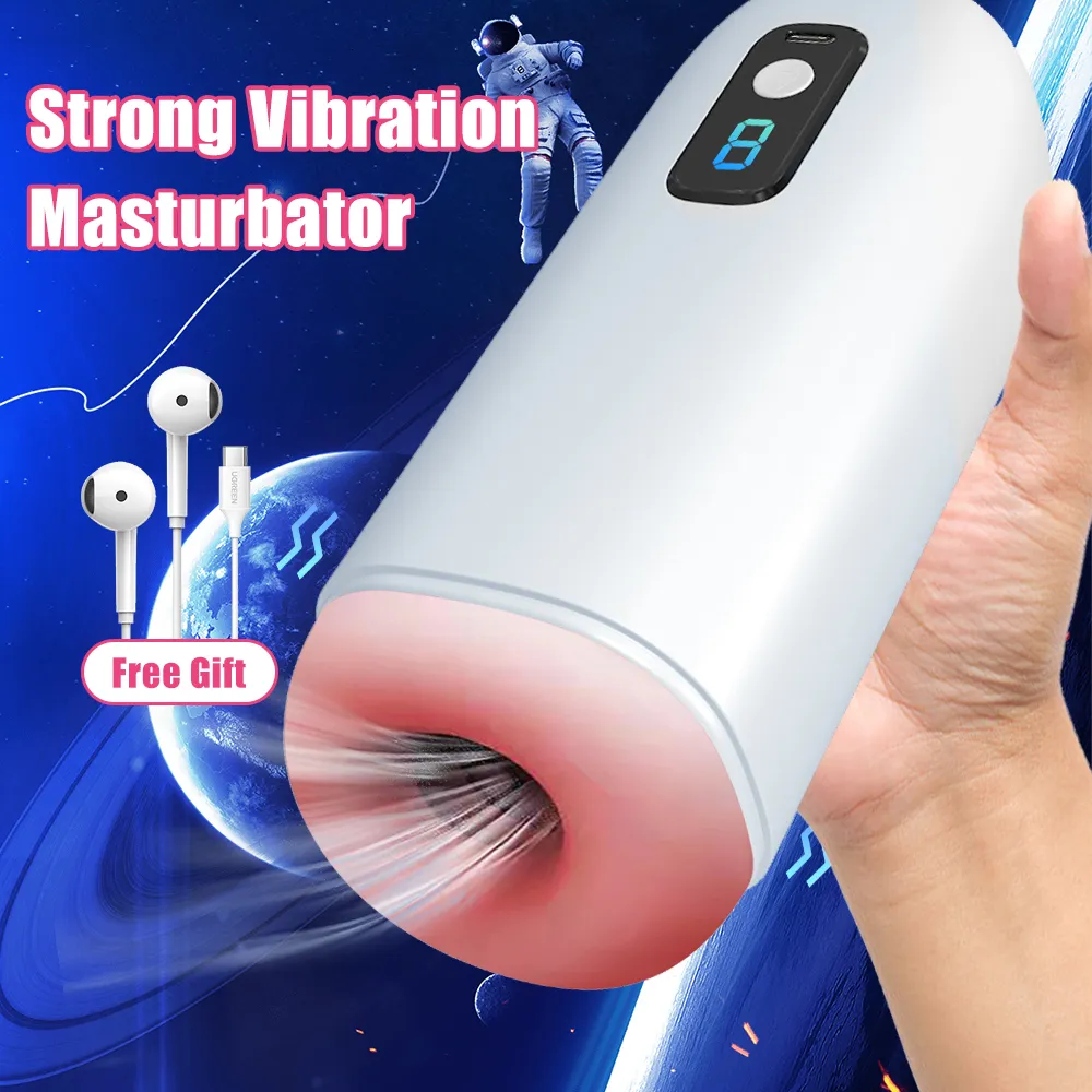 Masturbateurs automatique mâle masturbateur tasse forte Vibration numérique pipe hine vraie chatte Masturbation sexe_voghion.com