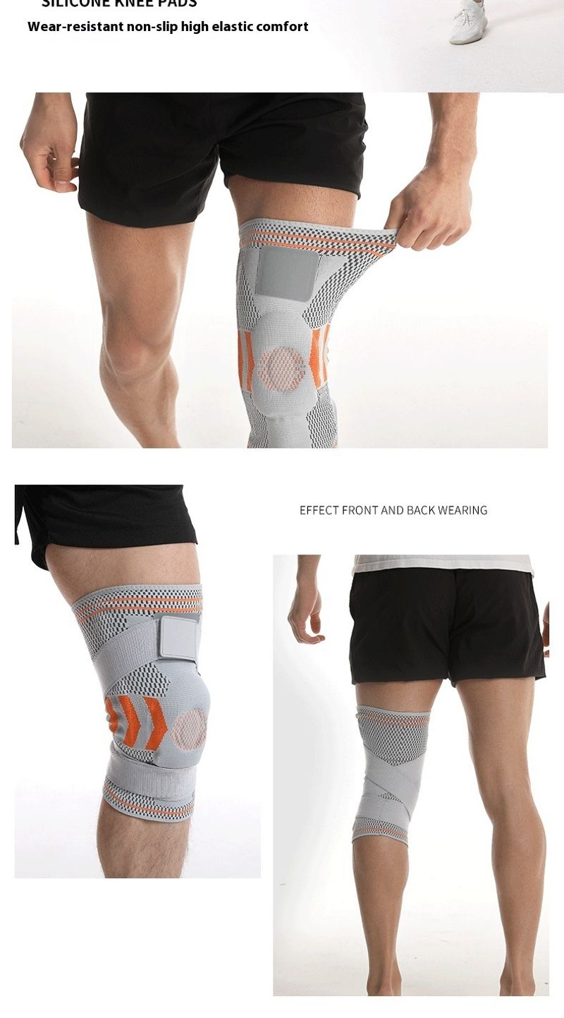 Sports women's nylon straps, silicone pads for cycg, cold resistant spring support, knee pads, meniscus_voghion.com
