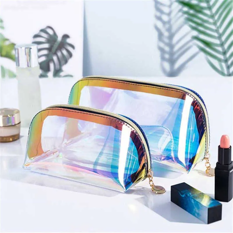 Beauty case trasparente impermeabile in pvc per donna_voghion.com