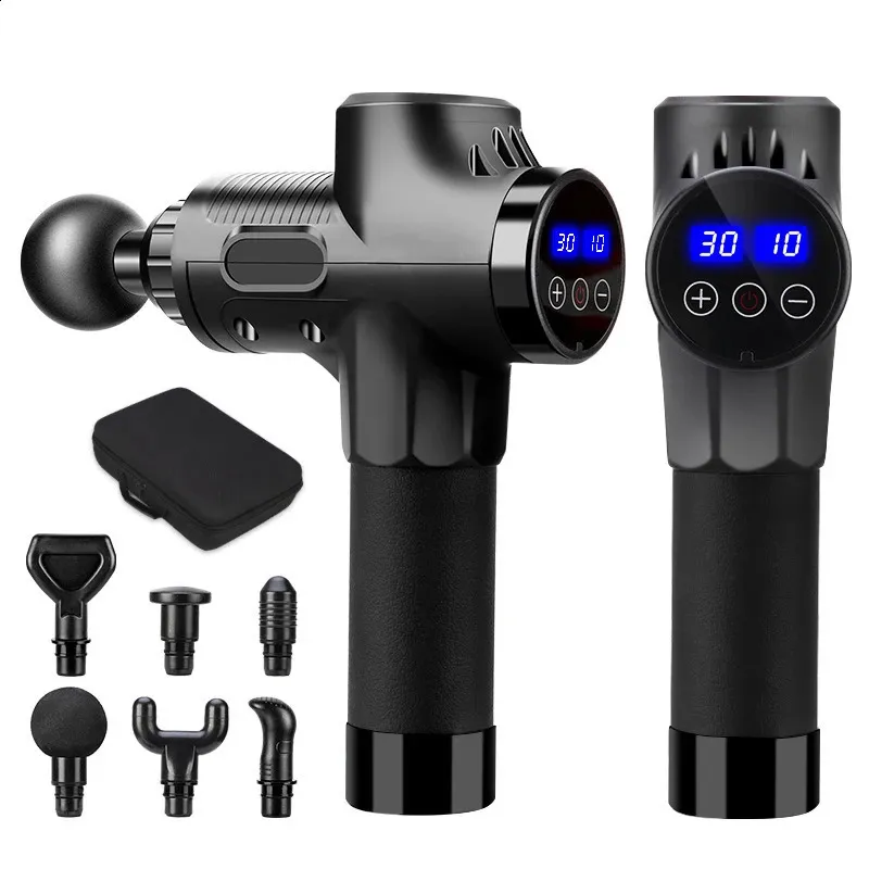 Fascial Massage Gun Electric Percussion Pistol Massager Body Neck Back Deep Tissue Muscle Relaxation Pain Relief Fiess_voghion.com