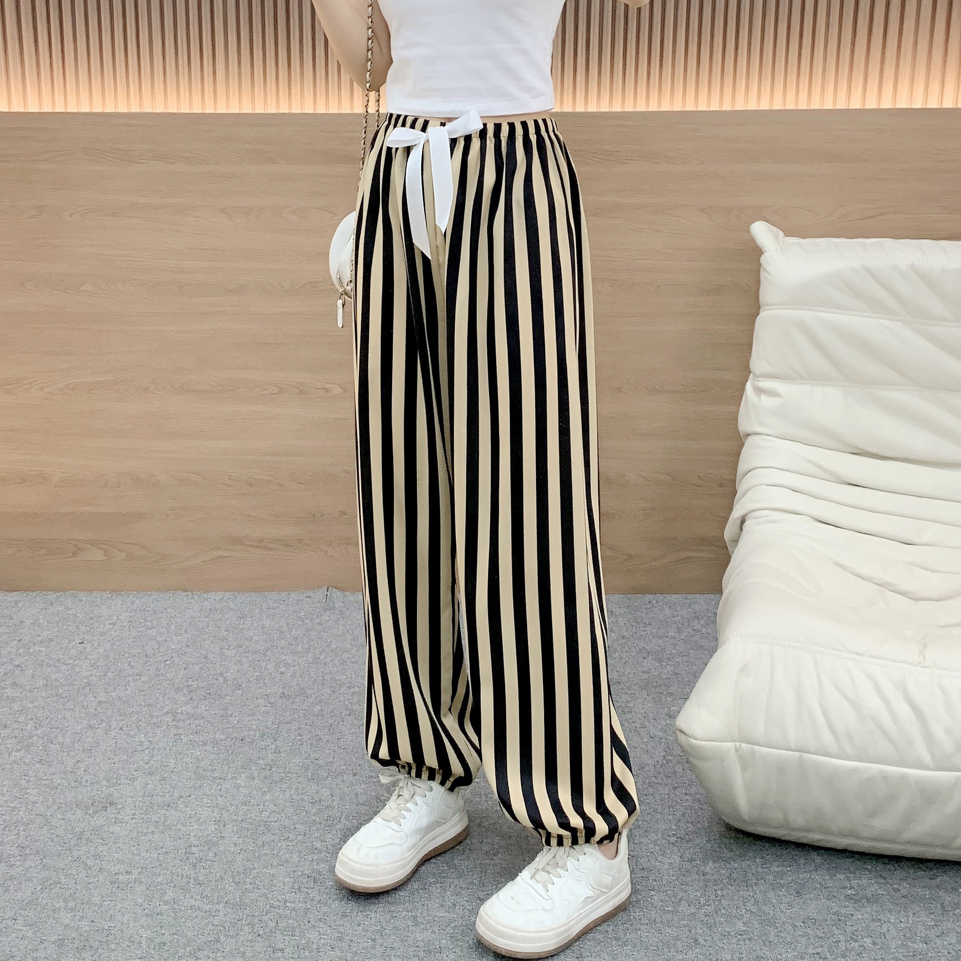 Women's Sleepwears  Thin breathable bloomers plus size loose casual ankle pants_voghion.com