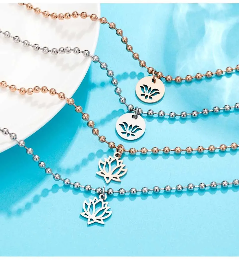 Bracelet de cheville vintage en perles pour yoga, plante, lotus, été, plage, chaîne originale, bijoux pour femmes, festival, L2403_voghion.com