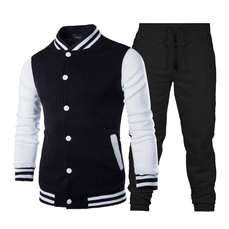 Neues personalisiertes Baseballtrikot für Herren im Herbst und Winter, Set mit Strickjacke und Slim Fit-Jacke, sportlicher Trend_voghion.com
