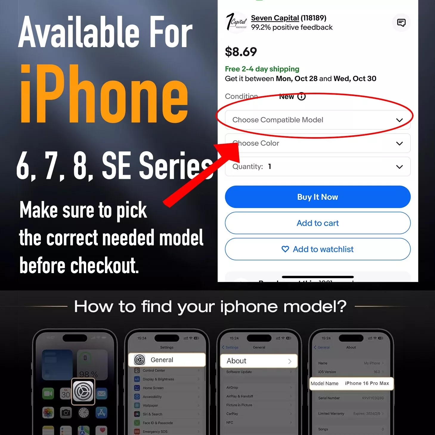 For IPhone 6 7 8 Plus SE 2 3 Protective Shockproof Cover Case + Screen Protector_voghion.com
