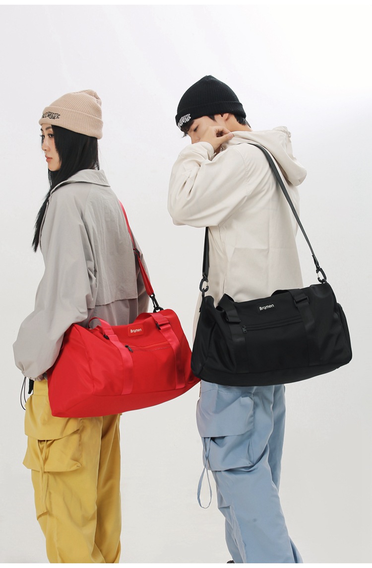 Men's and women's wet dry separation fitness bag, outdoor travel with shoe compartment luggage bag, can be used as a lever handbag_voghion.com