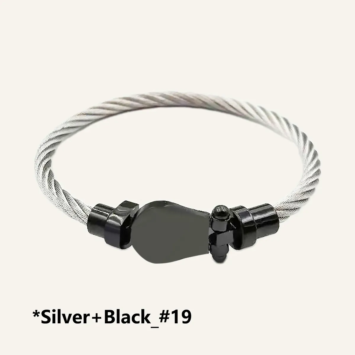 new Fashion brand Horseshoe Cable Bracelets White Gold Plated Black sier Bracelet For Men Women Accessories Jewelry_ipsvogv.com