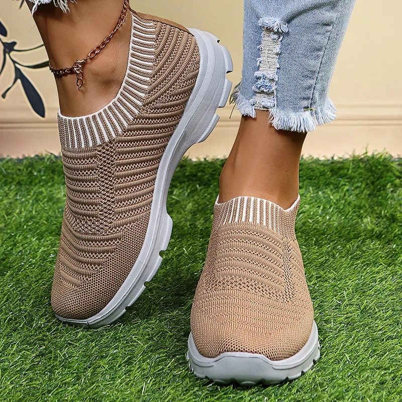 Sneakers da camminata donna traspiranti con suola platform_voghion.com