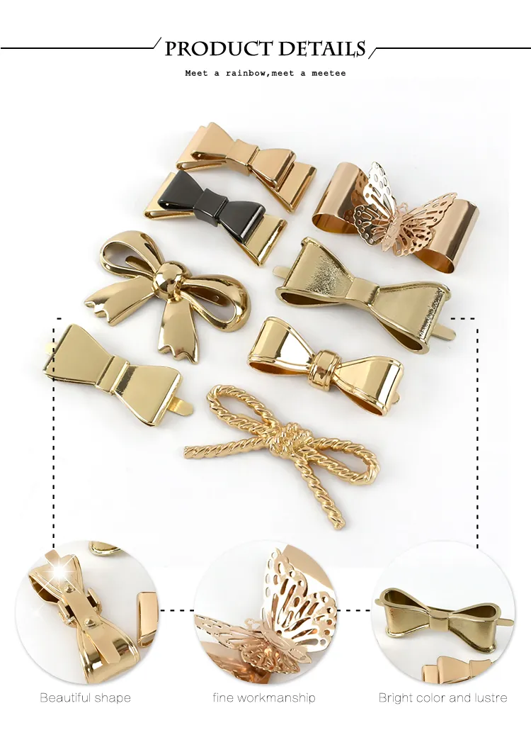5 pezzi di fibbie in metallo con fiocco per borse, scarpe, abbigliamento, decorazioni, fibbie, fermagli laterali per borse, fai da te, ferramenta di grandi dimensioni, cucito_voghion.com