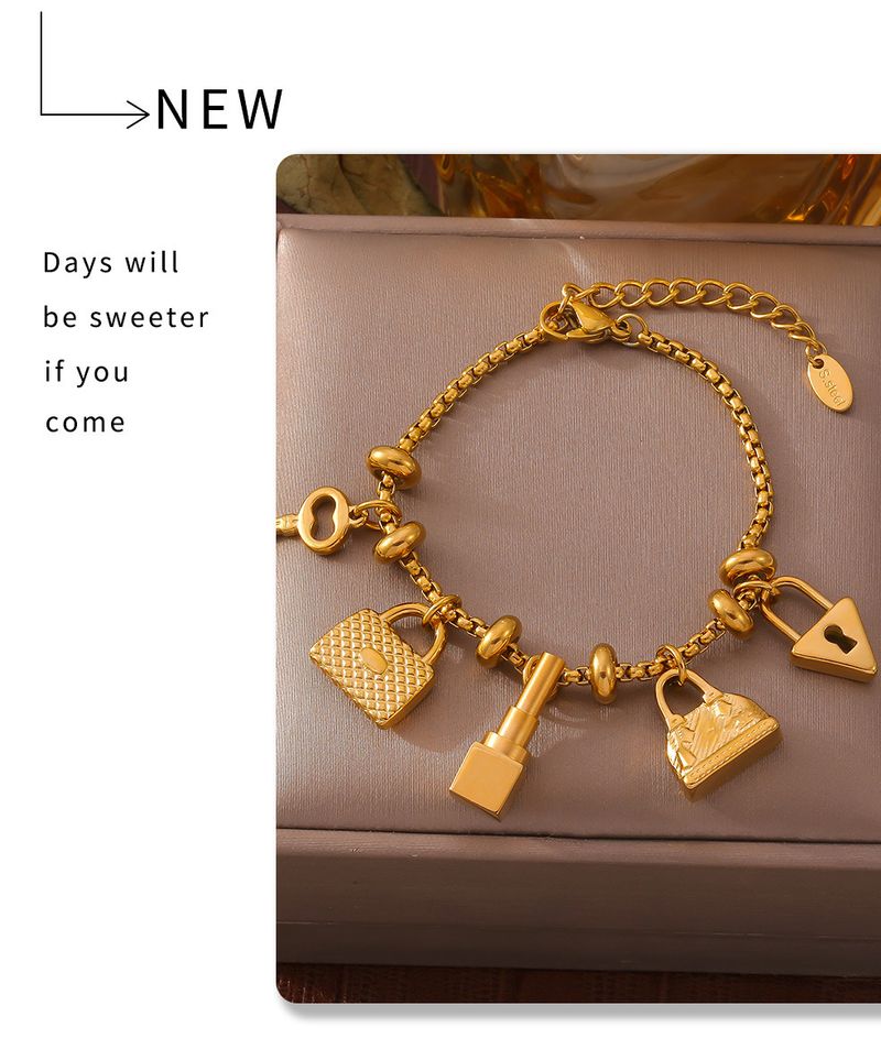 Bracciale con ciondolo Tag Dia multi-elemento in stile retrò alla moda_voghion.com