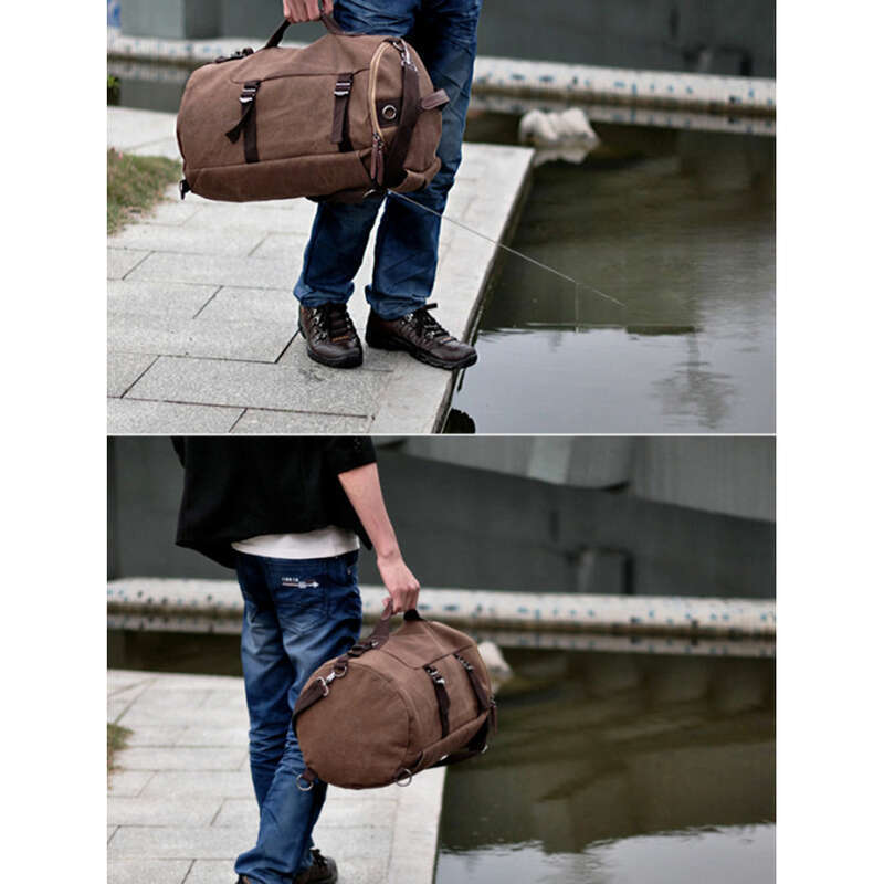Korean Canvas Men's Trend Students Youth Travel Bag, Computer Large Capacity Backpacks_voghion.com